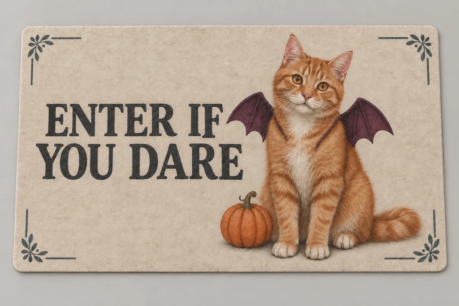 Batty Besties mat photographed in a studio