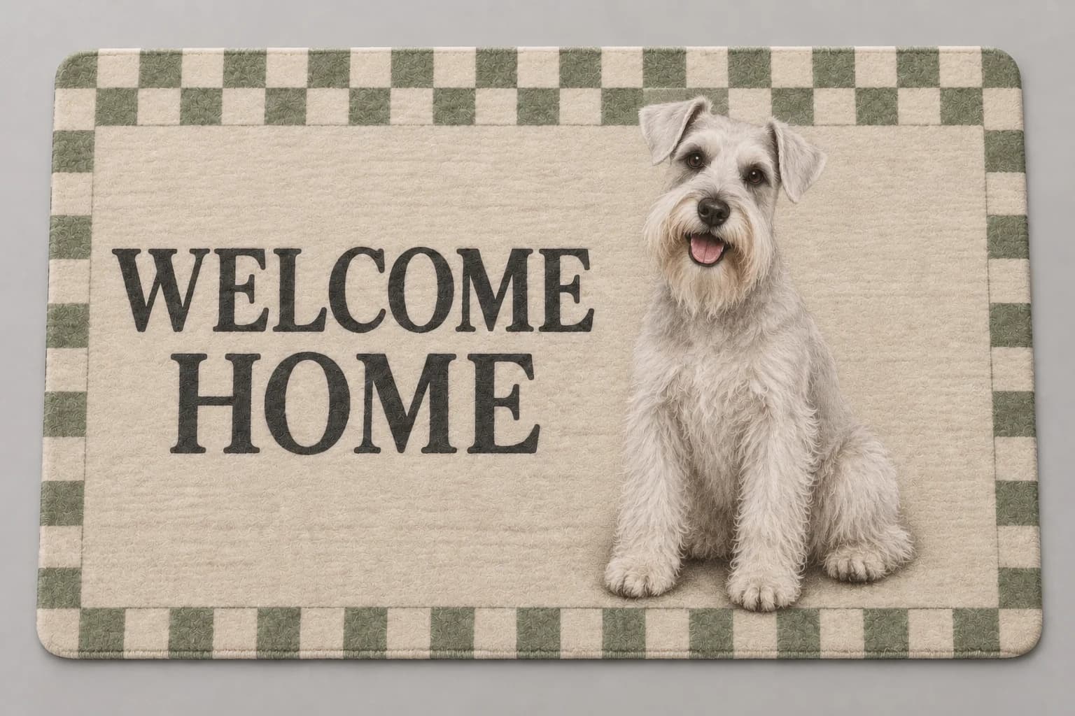 Garden Gingham mat photographed in a studio