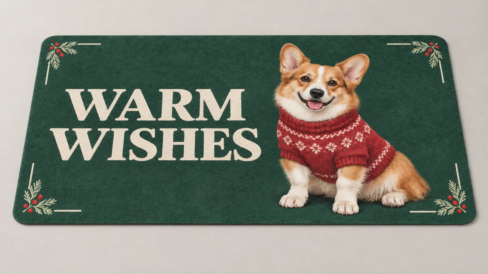 Cozy Knit Club mat photographed in a studio