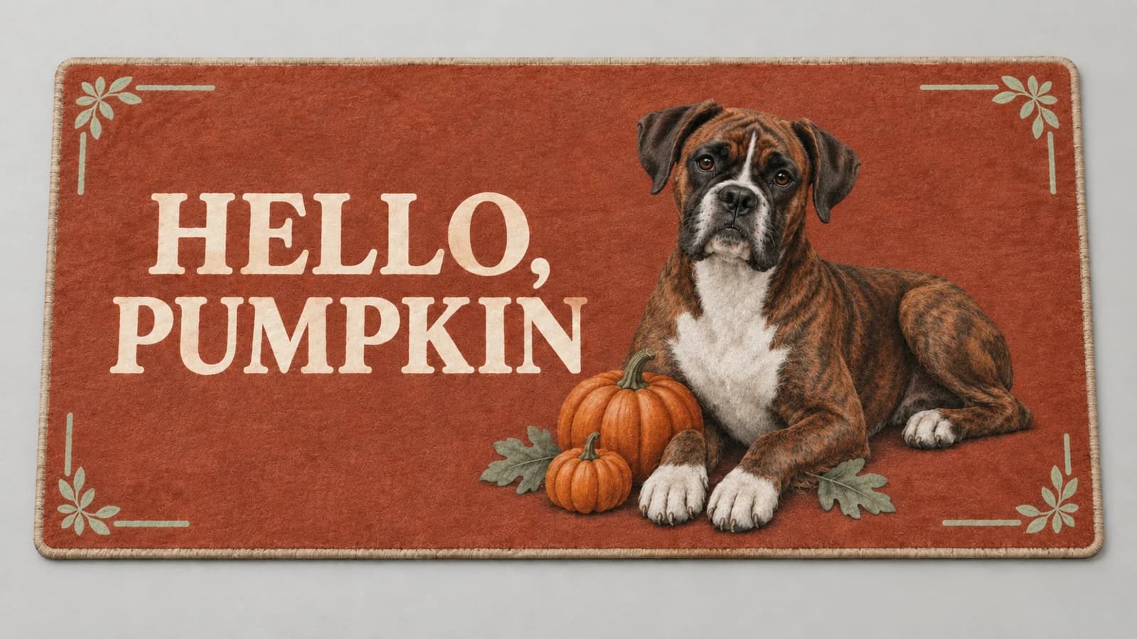 Pumpkin Patch mat photographed in a studio
